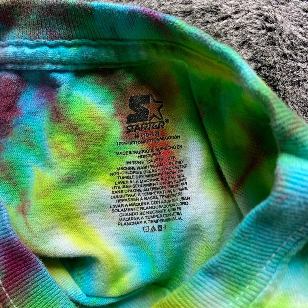 Starter Kids Tie Dye Short Sleeve T-shirt Medium - Picture 2 of 3